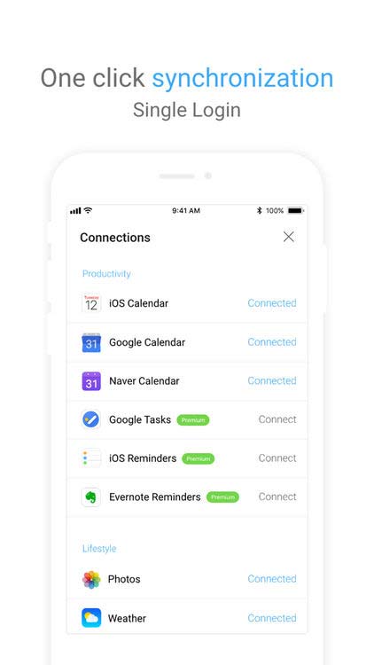 TimeBlocks liên kết với nhiều ứng dụng lịch khác