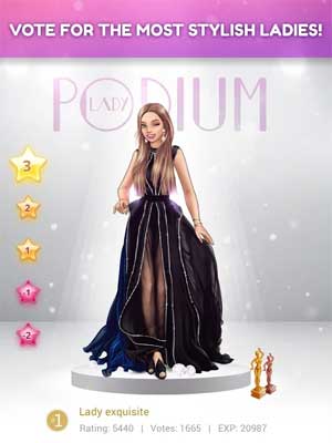 Bình chọn cho cô gái thời trang nhất trong Lady Popular: Fashion Arena for Android