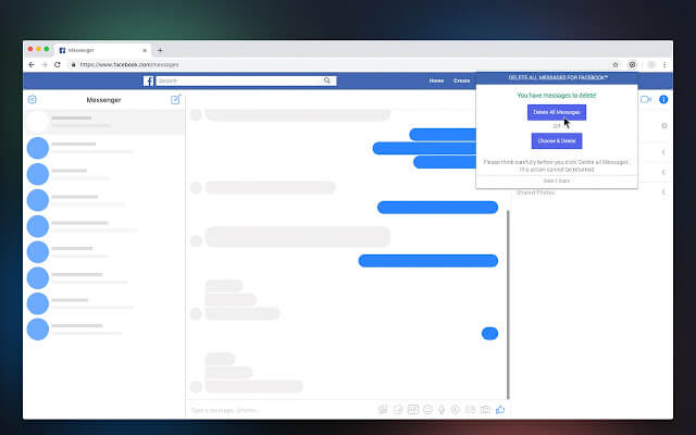 Icon Delete All Messages for Facebook ui