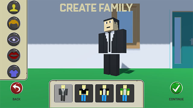 Tùy biến nhân vật và tạo nên 1 gia đình hoàn chỉnh