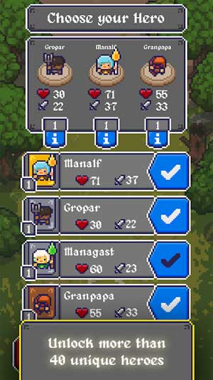 Mở khóa hơn 40 anh hùng độc đáo