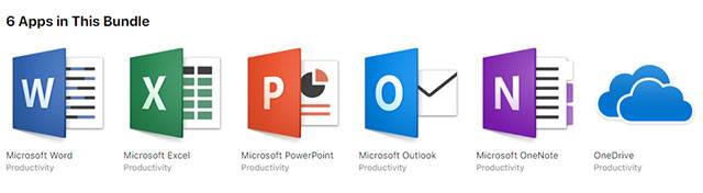 Office 365 được bán dưới dạng gói phần mềm gồm 6 sản phẩm