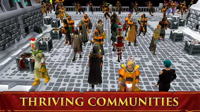 Old School RuneScape Android có nhiều cộng đồng game thủ hùng mạnh
