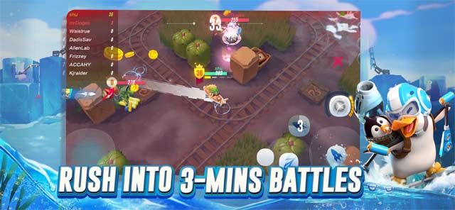 Các cuộc chiến trong Storm Arena kéo dài trong 3 phút