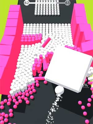 Tận dụng các chướng ngại vật màu trắng làm lá chắn để vượt qua nguy hiểm