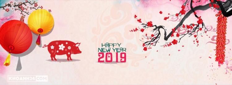 Ảnh bìa Facebook pháo hoa năm mới 2019