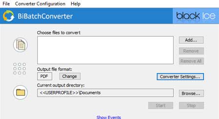 Giao diện BiBatchConverter