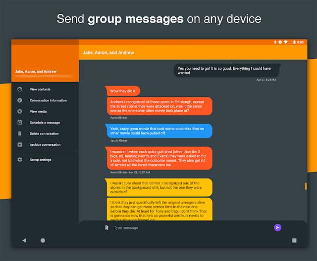 Gửi tin nhắn vào group chat bằng bất kỳ thiết bị nào