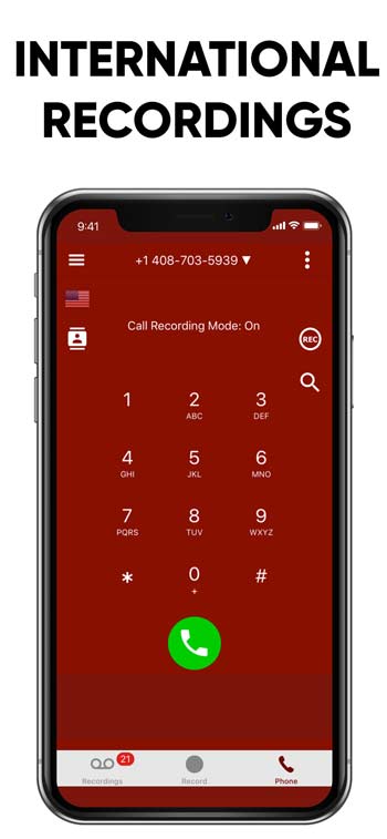 Re-Call Recorder ghi âm cả cuộc gọi trong nước và quốc tế