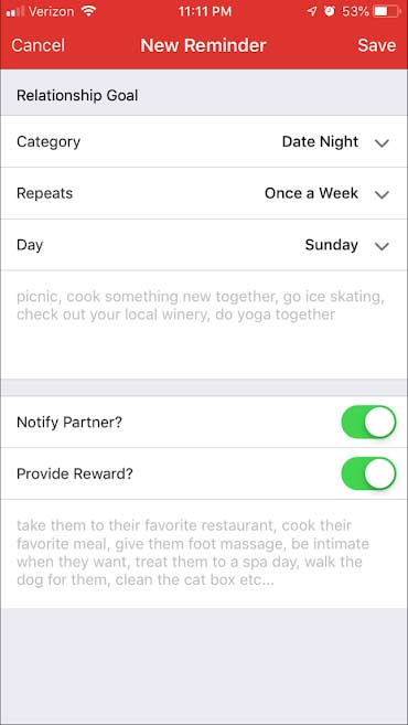 Đặt ra mục tiêu và phần thưởng khi hoàn thành cho đối phương
