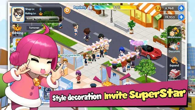 Trang trí siêu thị và mời các siêu sao đến quảng cáo