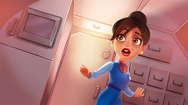 Nhân vật chính trong game là nữ tiếp viên xinh đẹp Amber Hope