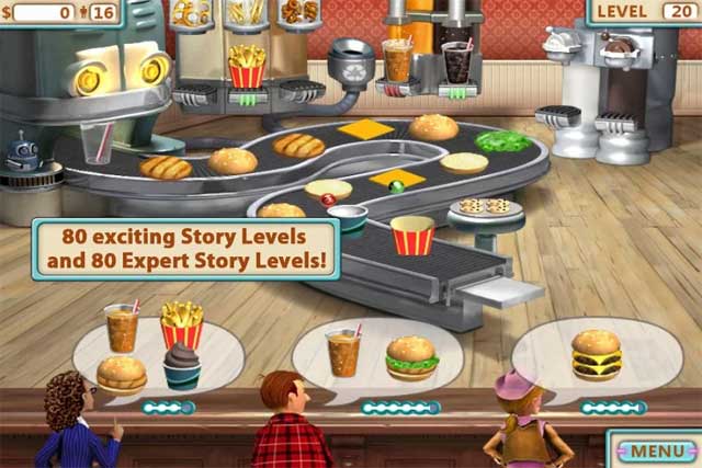 Burger Shop có nhiều level hấp dẫn thuộc các chủ đề và cốt truyện khác nhau