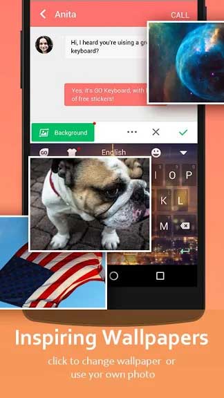 GO Keyboard cho Android có vô số hình nền truyền cảm hứng