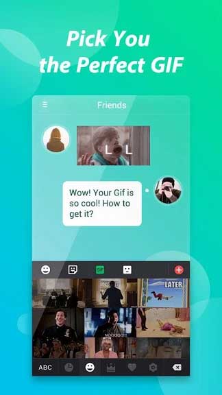 GO Keyboard Pro cho Android có ảnh gif