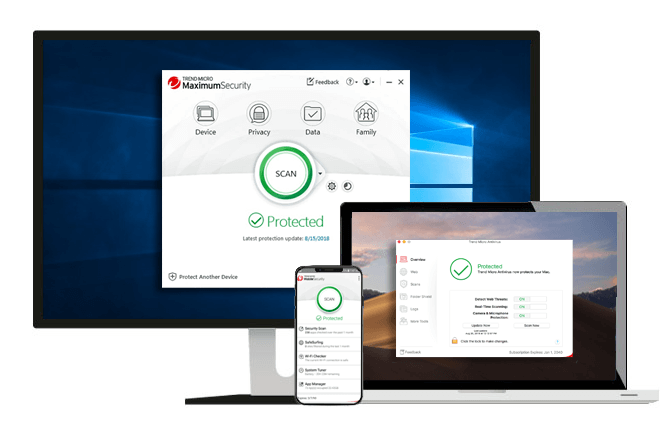 Giao diện Trend Micro Maximum Security 2019