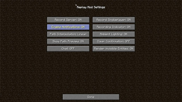 Thiết lập video ngay trong Replay Mod