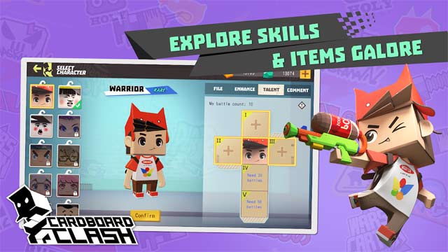 Khám phá kỹ năng và kho vật phẩm phong phú trong Cardboard Clash