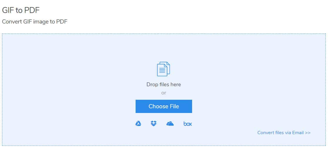 Giao diện GIF to PDF