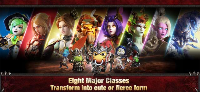 MT4-Lost Honor có 8 lớp nhân vật khác nhau