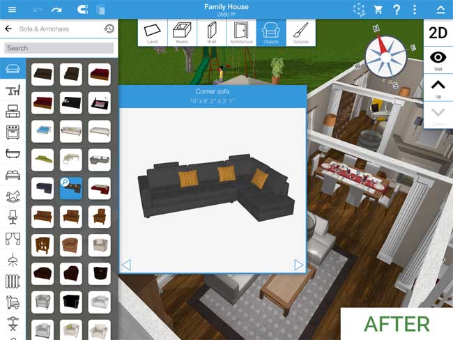 Giao diện mới của Home Design 3D