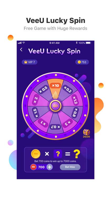 Vòng quay may mắn của VeeU - chơi game nhận thưởng
