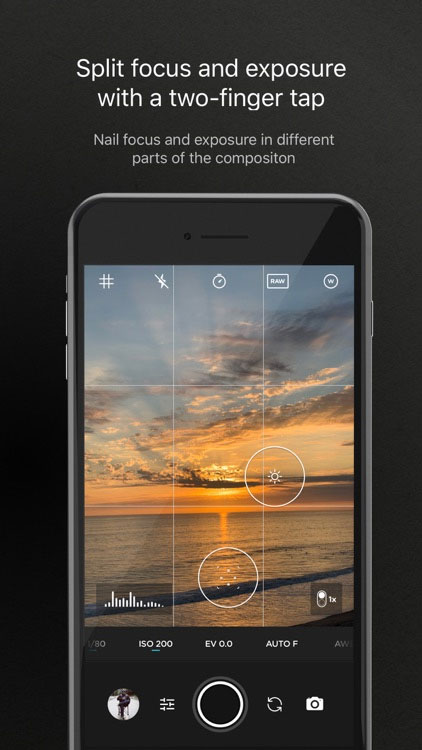 Tính năng lấy nét và phơi sáng theo ô với cử chỉ chạm 2 ngón tay