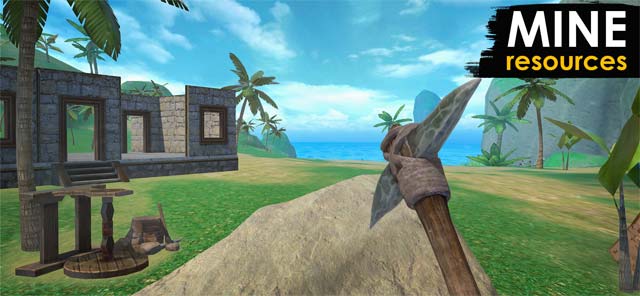 Đào tài nguyên để chế tạo những vật phẩm hữu ích trong Jurassic Survival Island: EVO