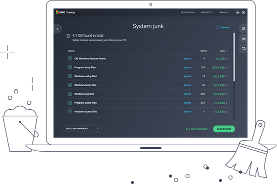 AVG TuneUp dọn dẹp sâu hệ thống