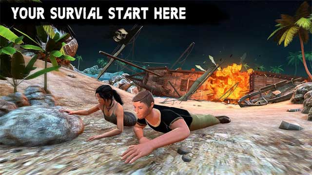 Bắt đầu cuộc hành trình sinh tồn trên đảo hoang trong Woodcraft - Survival Island