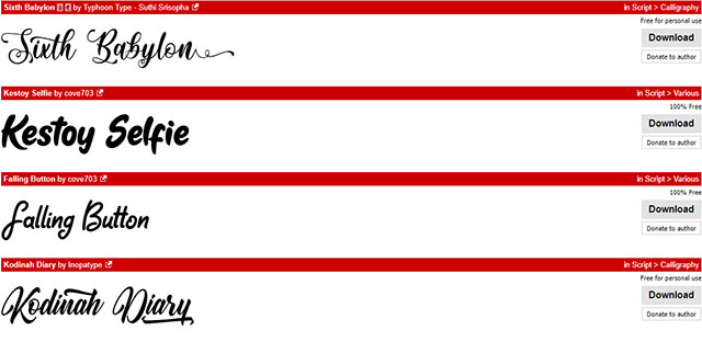 Font mới được cập nhật liên tục trên DaFont.com
