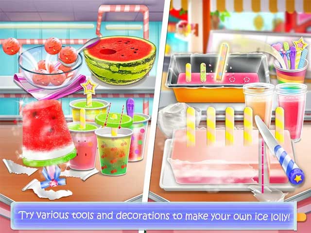 Ice Lolly Shop có rất nhiều loại bánh để bạn thực hành