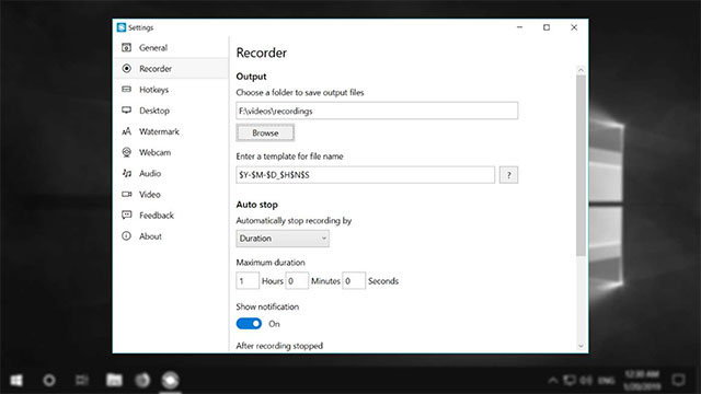 Thiết lập dễ dàng các thông số