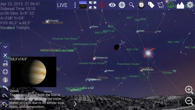 Mobile Observatory 2 cho Android là ứng dụng thiên văn hoàn hảo cho những ai đam mê khám phá vũ trụ