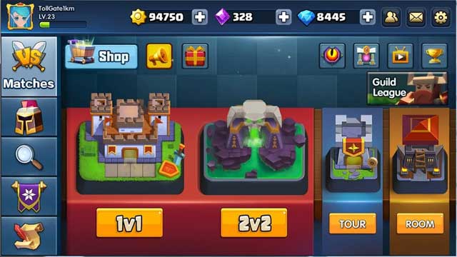 Tranh tài với game thủ khác trong các trận chiến 1v1 hay 2v2 