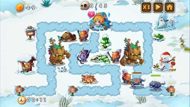 Game Defense Heroes không cần kết nối mạng để chơi