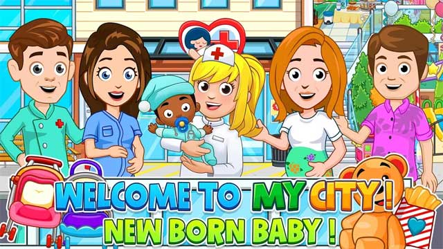 Chào mừng đến với My City: Newborn Baby, nơi bé sẽ được trải nghiệm công việc chăm sóc một em bé mới sinh