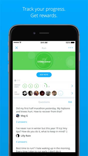 Theo dõi sự tiến bộ và nhận phần thưởng