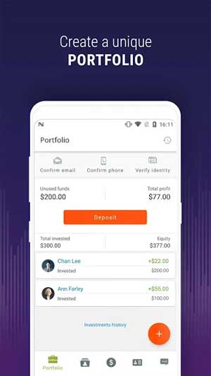 Thiết lập danh mục đầu tư của riêng bạn trong CopyTrade for Android 