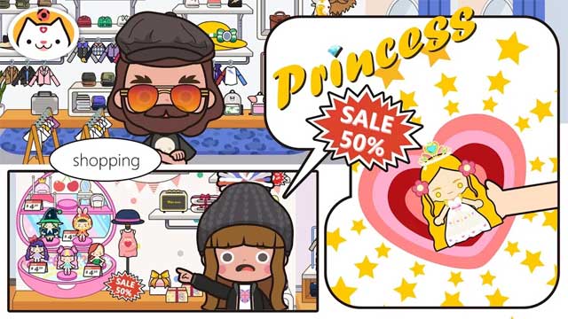 Thoải mái mua những món đồ mình yêu thích trong Miga Town: My Store cho Android