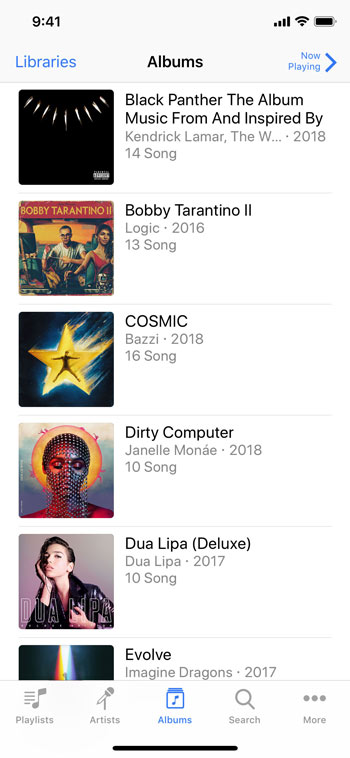 Tìm kiếm toàn bộ thư viện nhạc iTunes