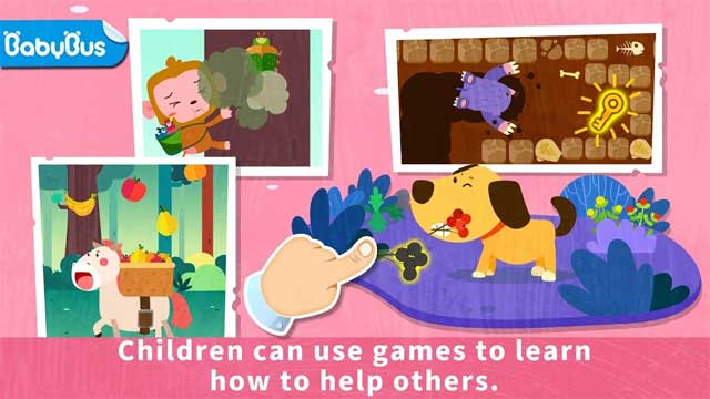 Thông qua các hoạt động trong Baby Panda's Help, các bé có thể học cách giúp đỡ mọi người