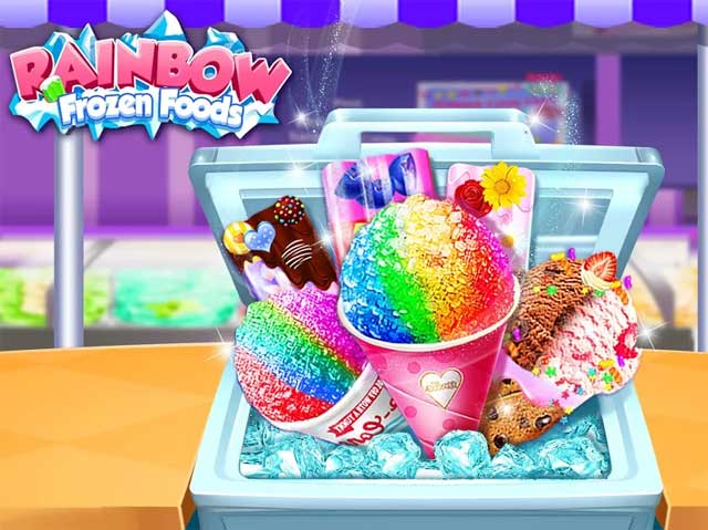Rainbow Frozen Foods cho Android là game mô phỏng làm kem thú vị