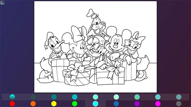 Tô màu tranh các nhân vật hoạt hình trong Mickey Art Games