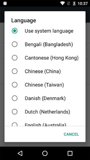 App hỗ trợ nhiều ngôn ngữ