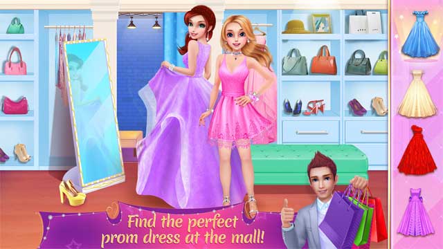 Đi mua sắm và chọn một bộ váy dạ hội tuyệt đẹp trong Prom Queen