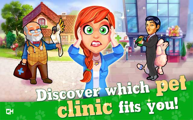 Hãy chọn nơi làm việc phù hợp với bạn trong game Dr. Cares - Pet Rescue 911