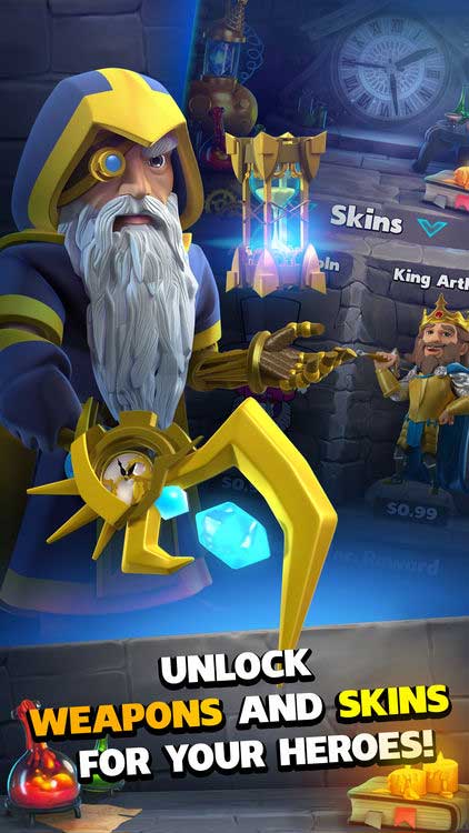 Mở khóa vũ khí và skin mới cho anh hùng của bạn trong Century Siege