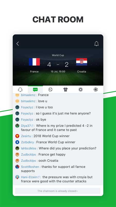 Trò chuyện với người sử dụng All Football khác