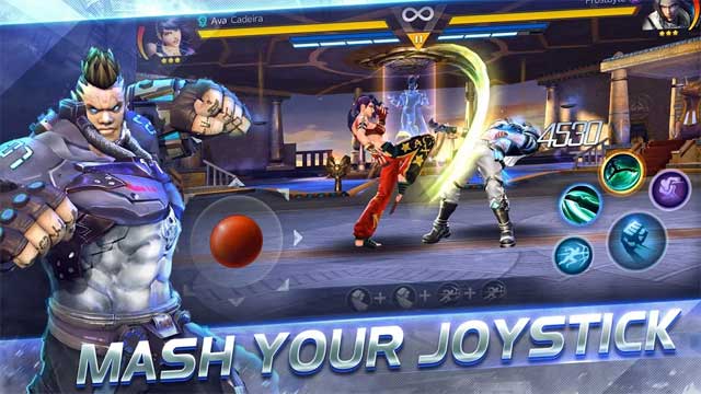 Sử dụng cần điều khiển ảo của Final Fighter để điều khiển nhân vật